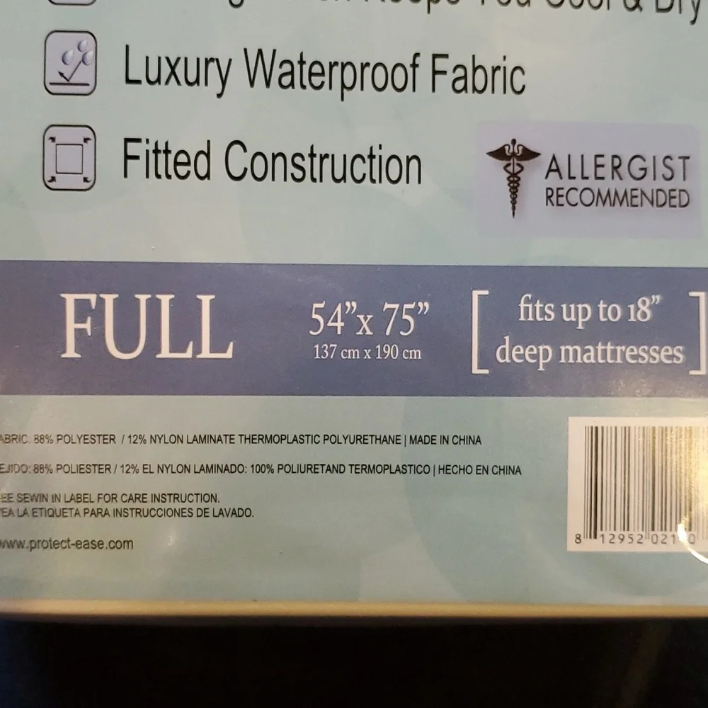 Full size, Waterproof Cooling Mattress Protector